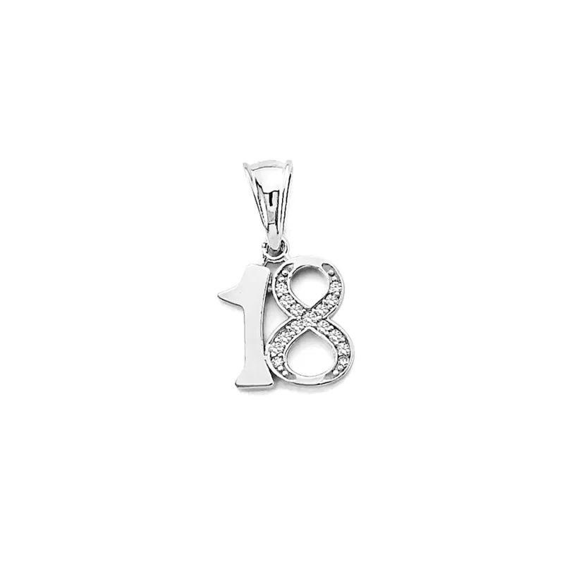 14KW CZ 18 Years Pendant