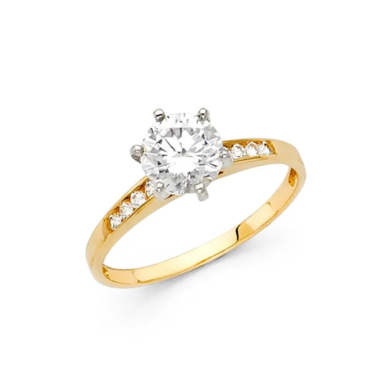 14KY CZ ENGAGEMENT RING (RG10)