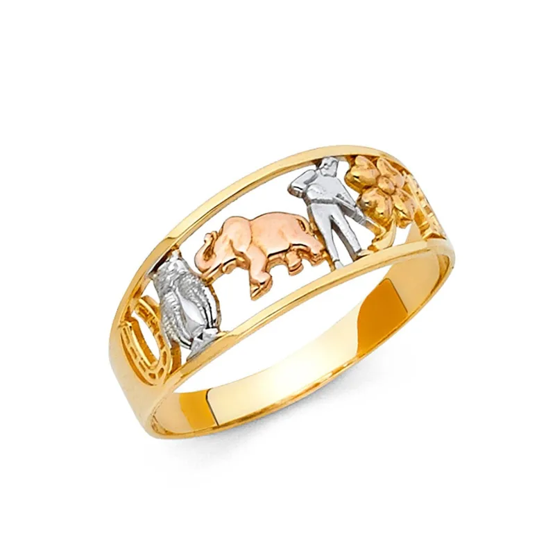 14K 3C LUCKY RINGS (RG587)