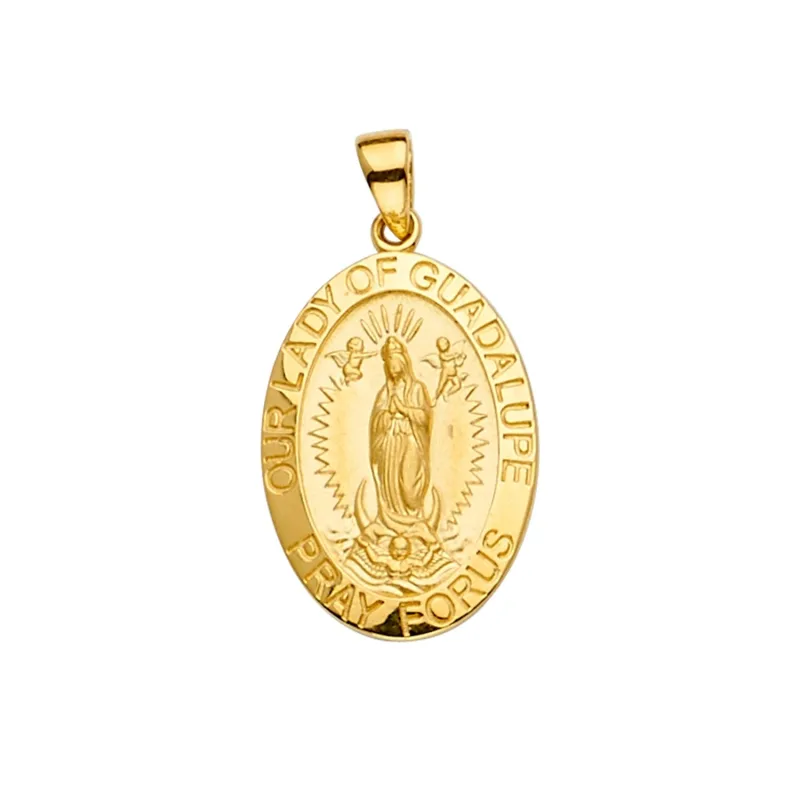 14KY Guadalupe Medal Pendant