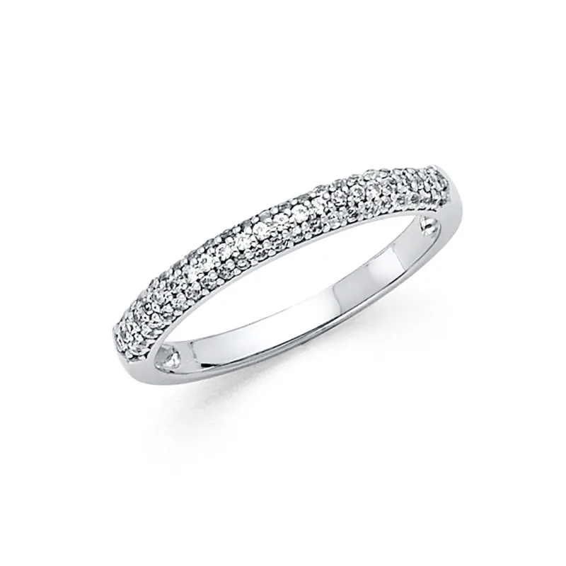 14KW CZ WEDDING BAND (RG83W)