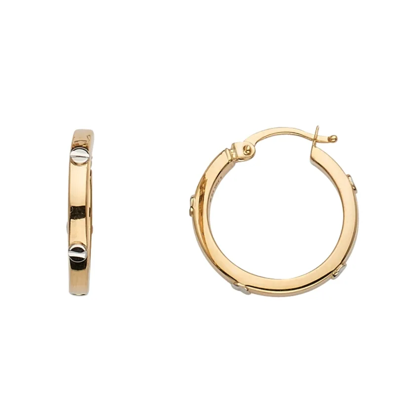 14KY Hoop Earring w/Screw