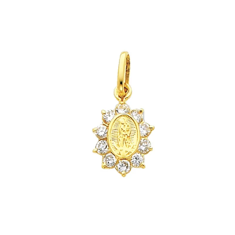 14KY CZ GUADALUPE PENDANT (PT717)