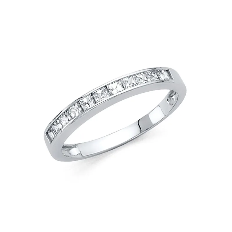 14KW CZ WEDDING BAND (RG72W)