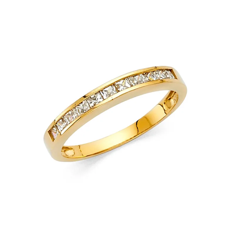 14KY CZ WEDDING BAND (RG72)