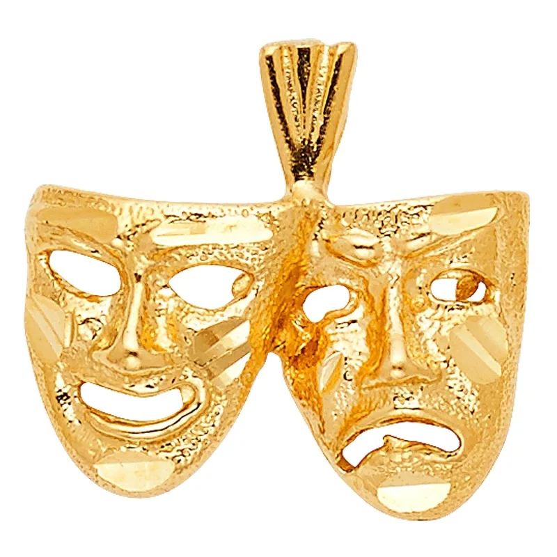 14KY MASK PENDANT