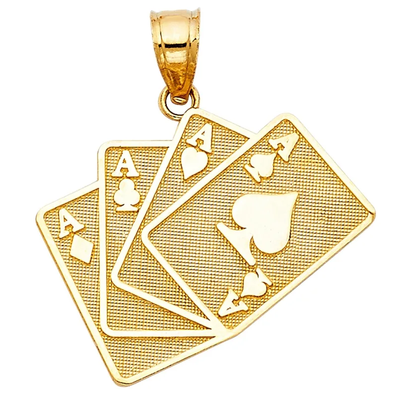 14KY A POKER PENDANT
