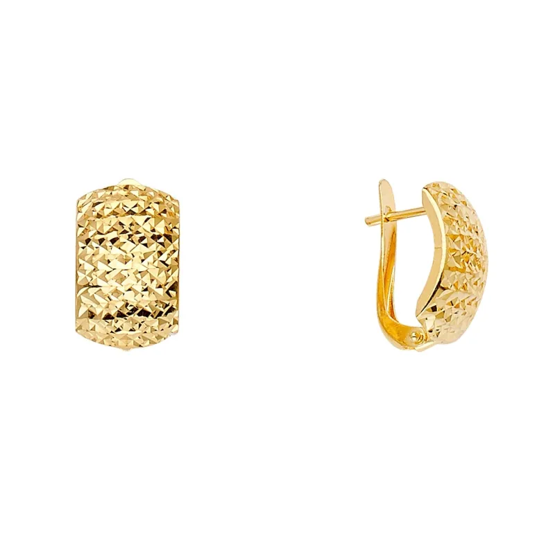 14KY HALF HUGGIES CLIP EARRING