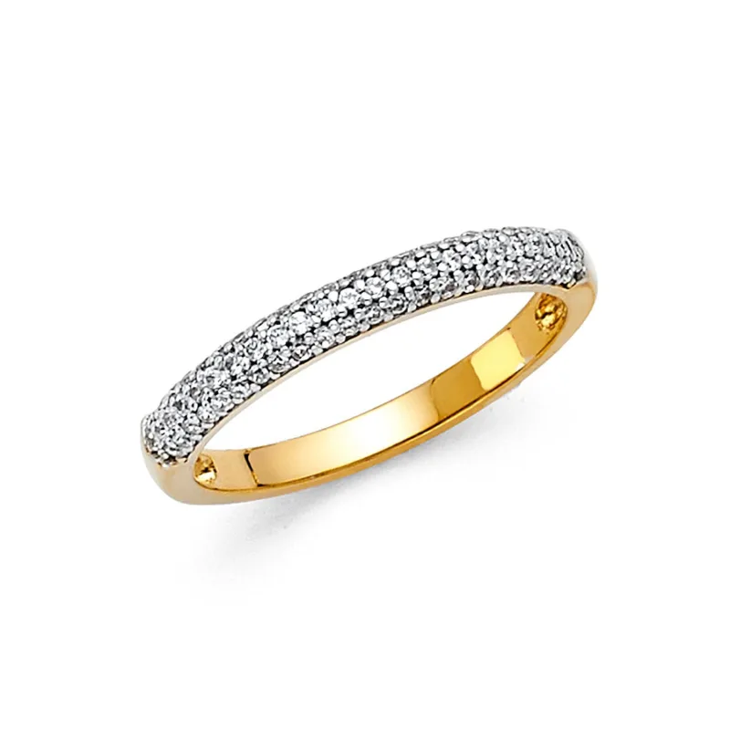 14KY CZ WEDDING BAND (RG83)