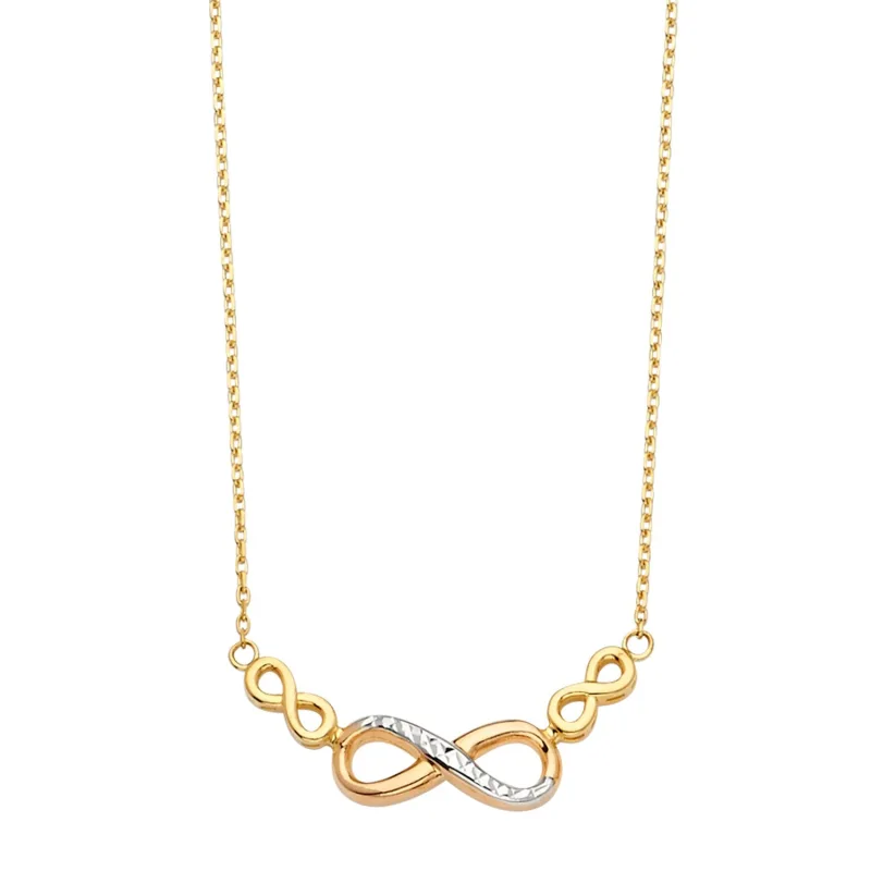 14KY Infinity Light Chain Necklace