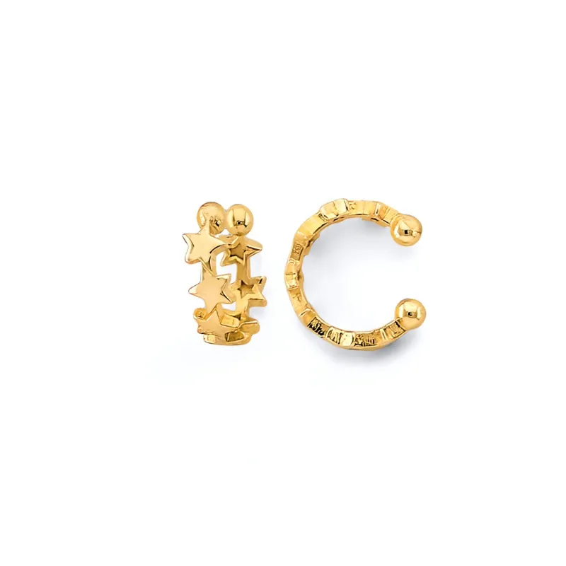 14KY Star Ear Cuff (Single Piece)