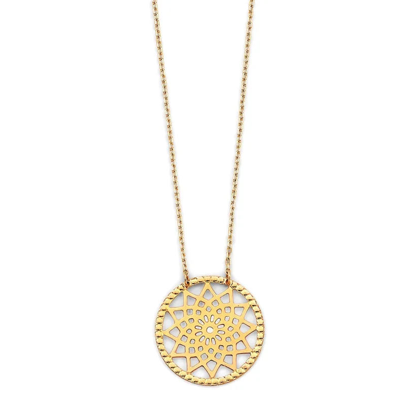 14KY Open Crown Necklace