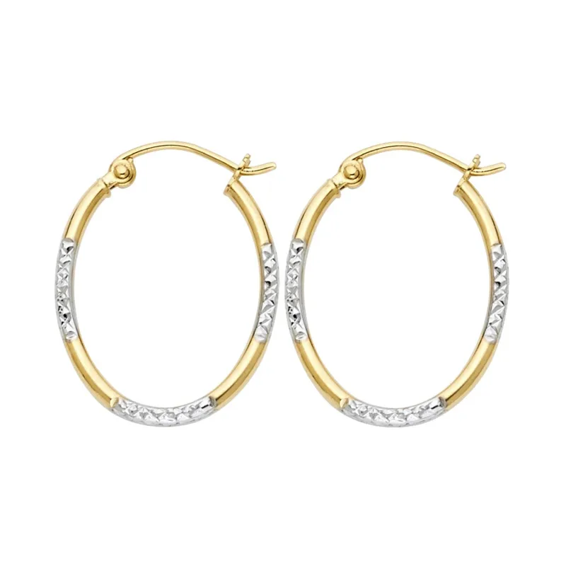 14K 2T DC RD TUBE OVAL HOOP (16X20MM)