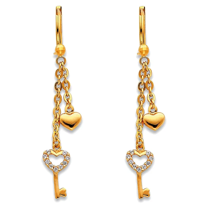 14KY HANGING EARRINGS (ER375)