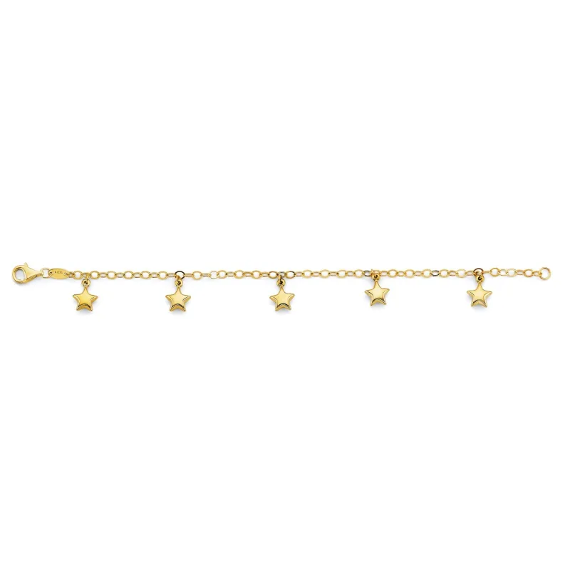 14KY Star Charm Baby Bracelet