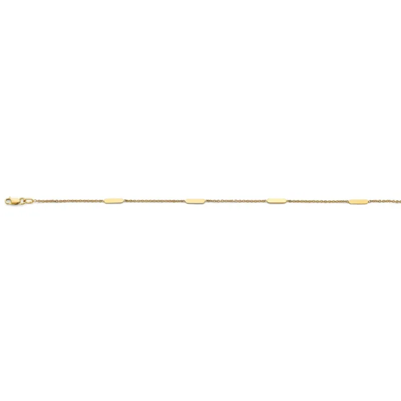 14KY Light Bar Anklet (9+1)