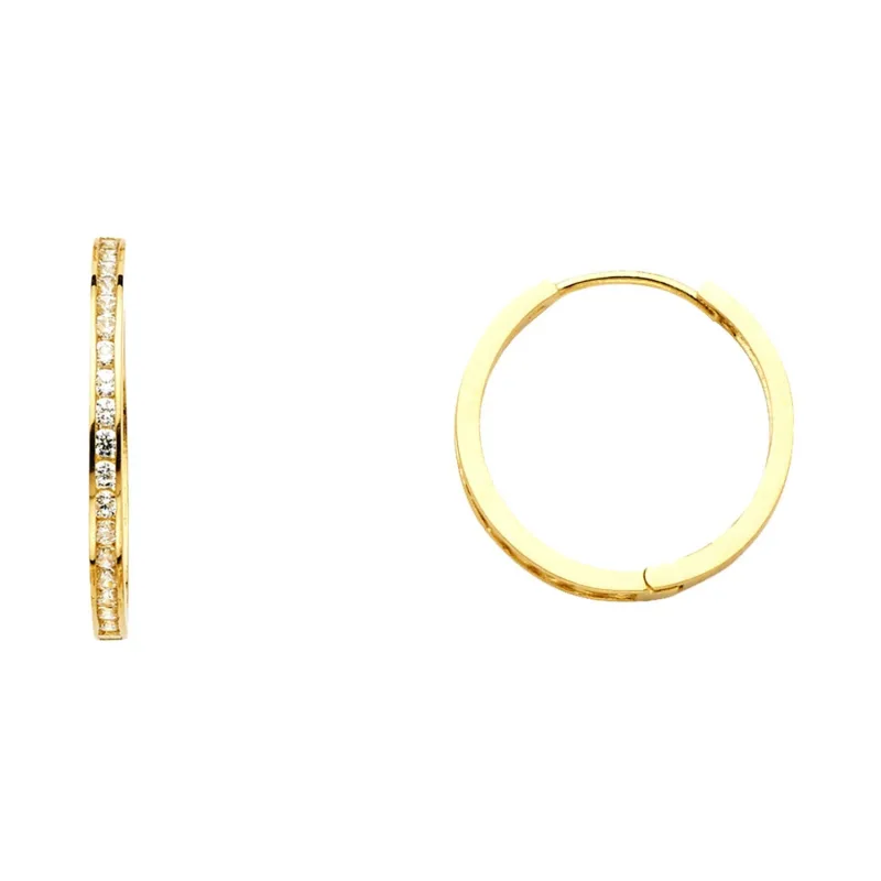 14KY CHANNEL RD CZ HUGGIES (18MM)