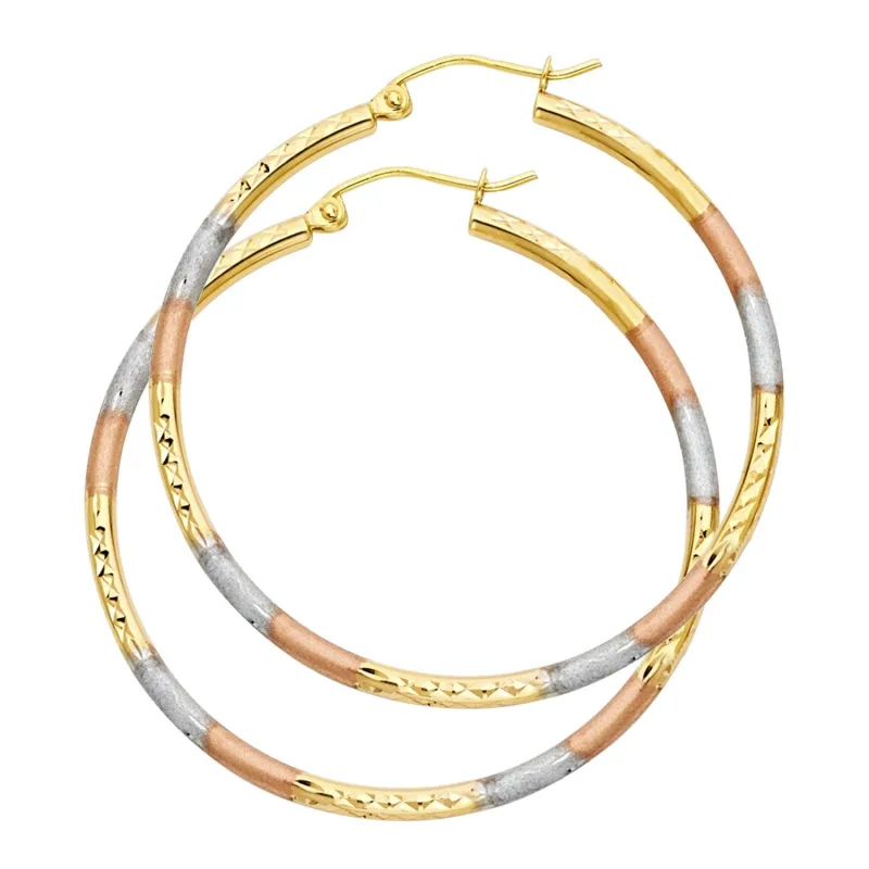 14K 3C 2MM RD TUBE DC RD HOOP (40MM)