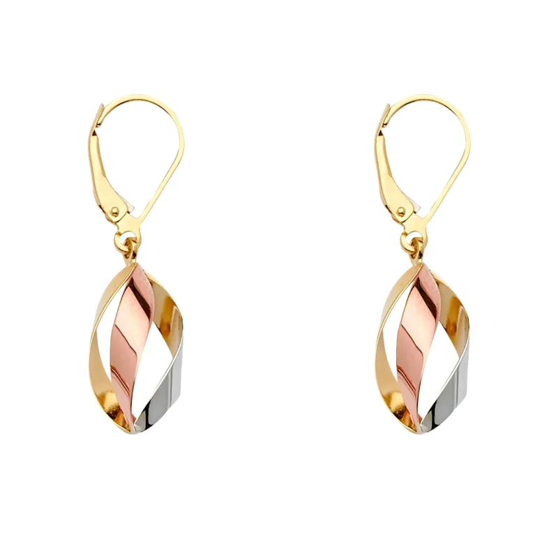 14K 3C Tear Drop type Earring