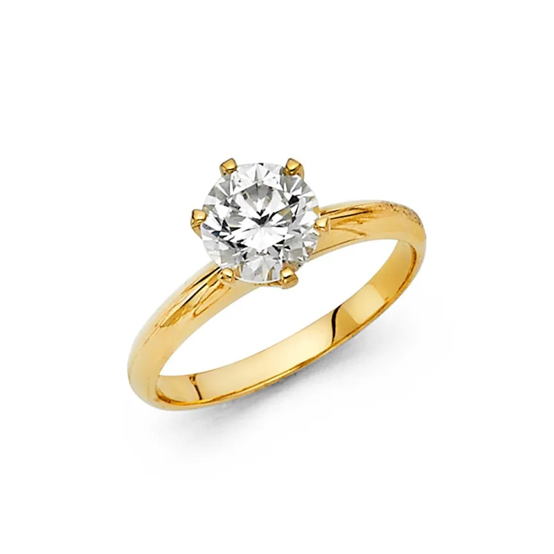14KY CZ ENGAGEMENT RING (RG17)