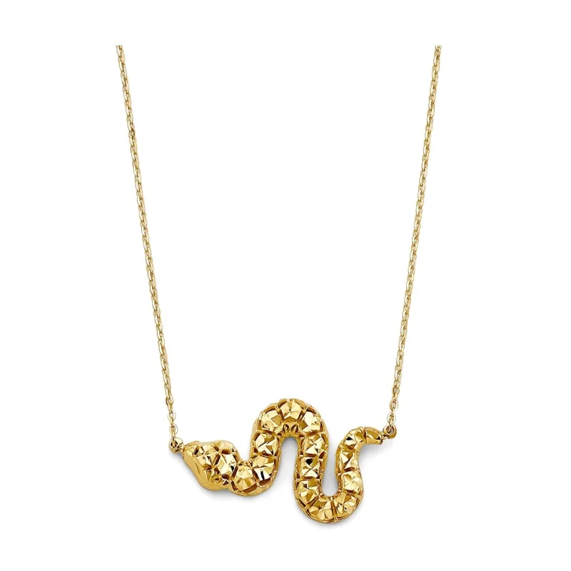 14KY Meshed Snake Necklace