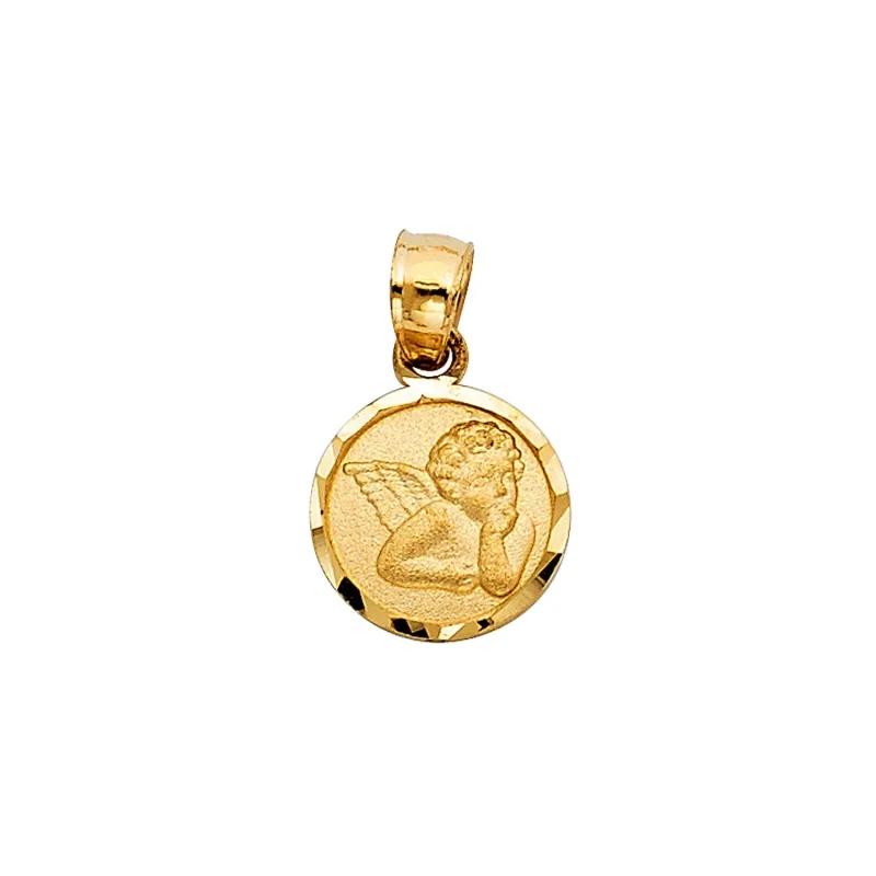 14KY ANGEL PENDANT SMALL (10MM DIA)