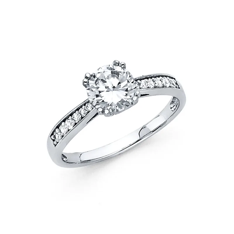 14KW CZ ENGAGMENT RING (RG702)