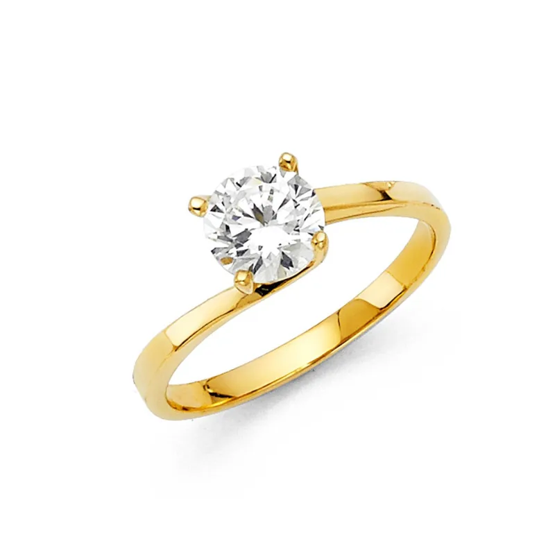 14KY CZ ENGAGEMENT RING (RG4)
