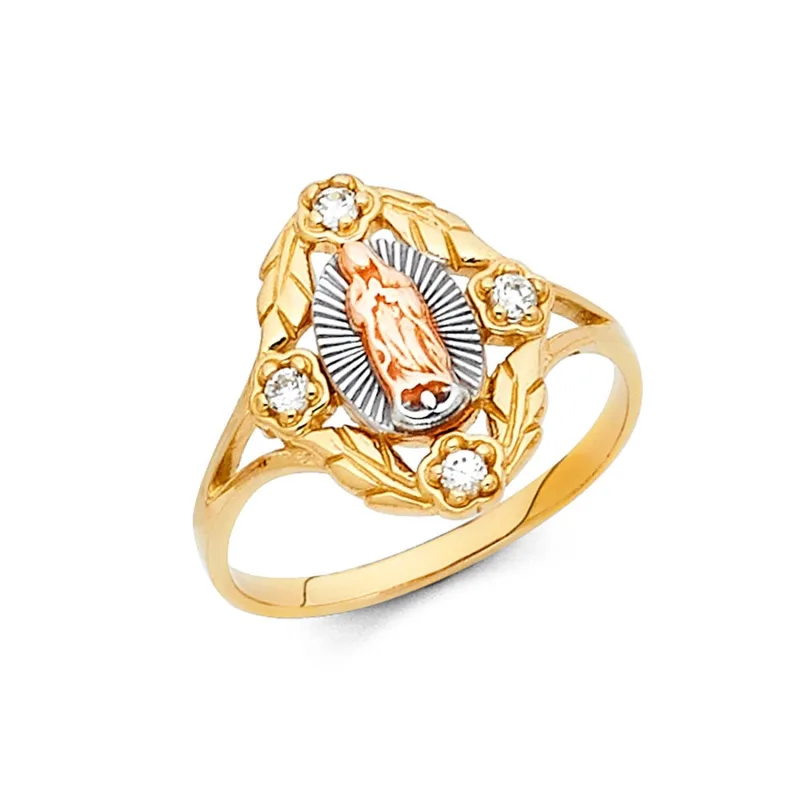 14K 3C GUADALUPE CZ RINGS (RG616)