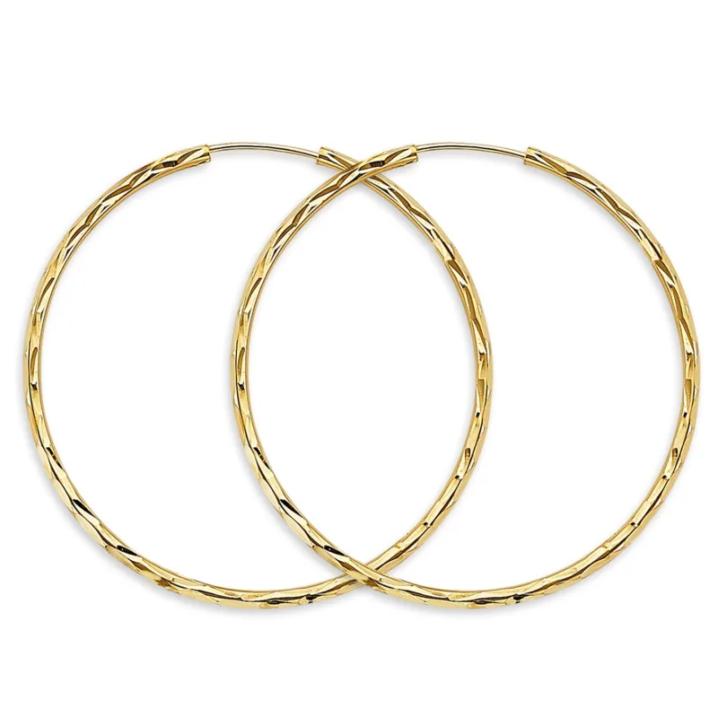 14KY 1.8mm Shiny D.C. Endless Hoop (45mm)