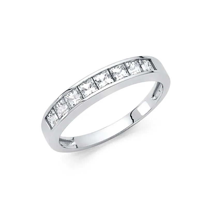 14KW CZ WEDDING BAND (RG71W)
