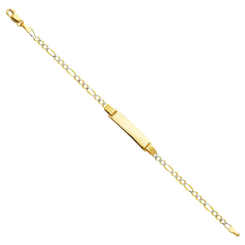 14K 060 FIG 3+1 WP BABY ID BRACELET