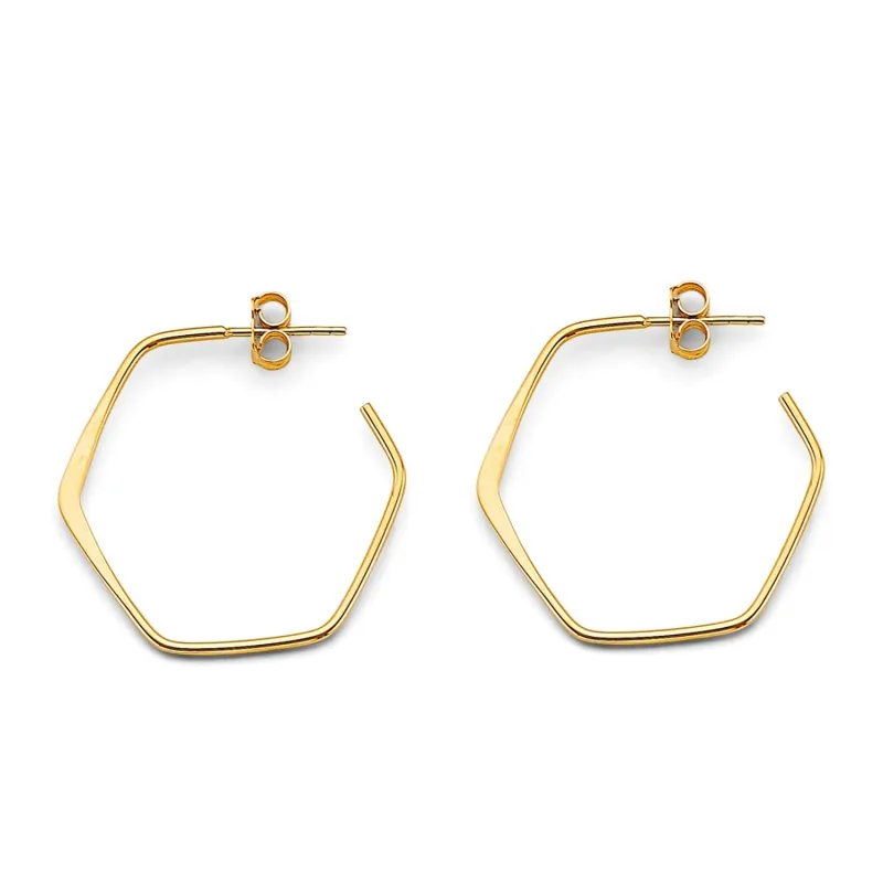 14KY Open Hoop Earring