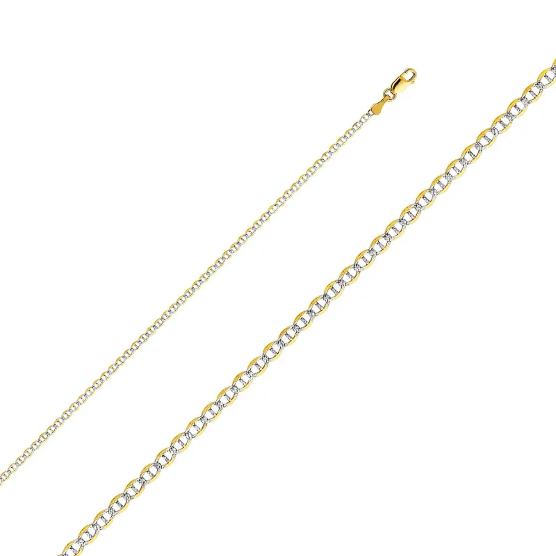 14K 2T 050(2.0MM) FLAT MARINER WP