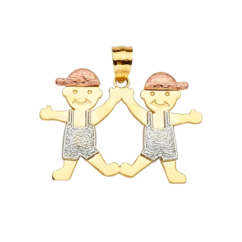 14K 3C Boy-Boy Pendant
