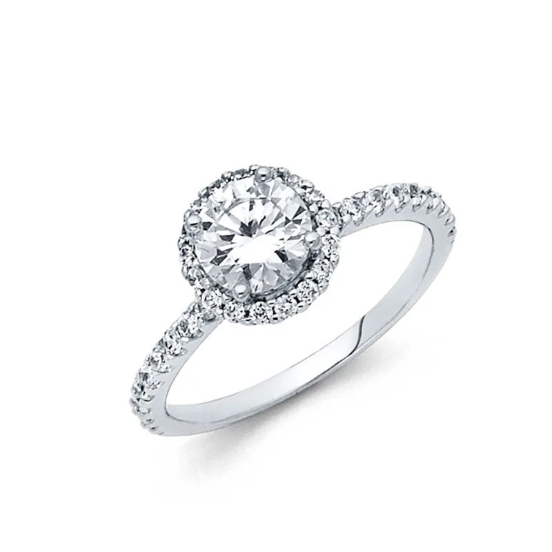 14KW CZ ENGAGMENT RING (RG709)