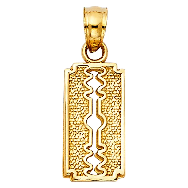 14KY KEYHOLE PENDANT