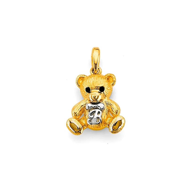 14K 2T Teddy Bear Pendant