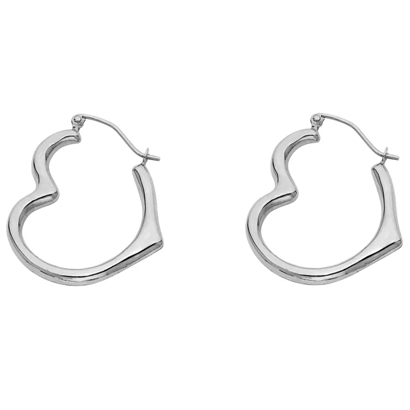 14KW ANGLED HOLLOW HEART EAR