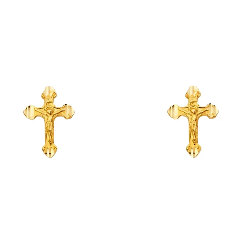 14KY SM CROSS POST EAR