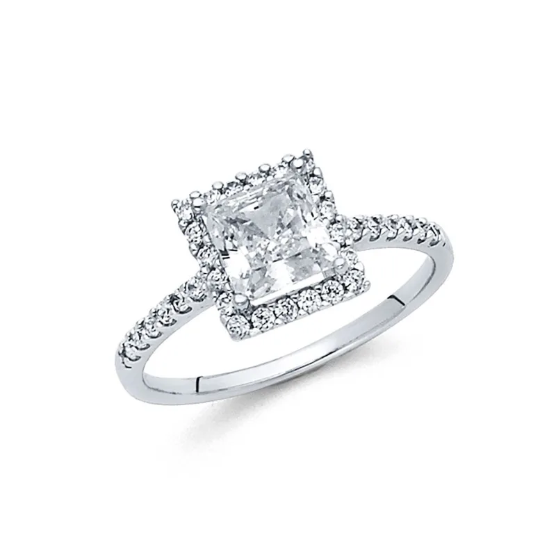 14KW PR CZ ENG RING W/RD SIDE