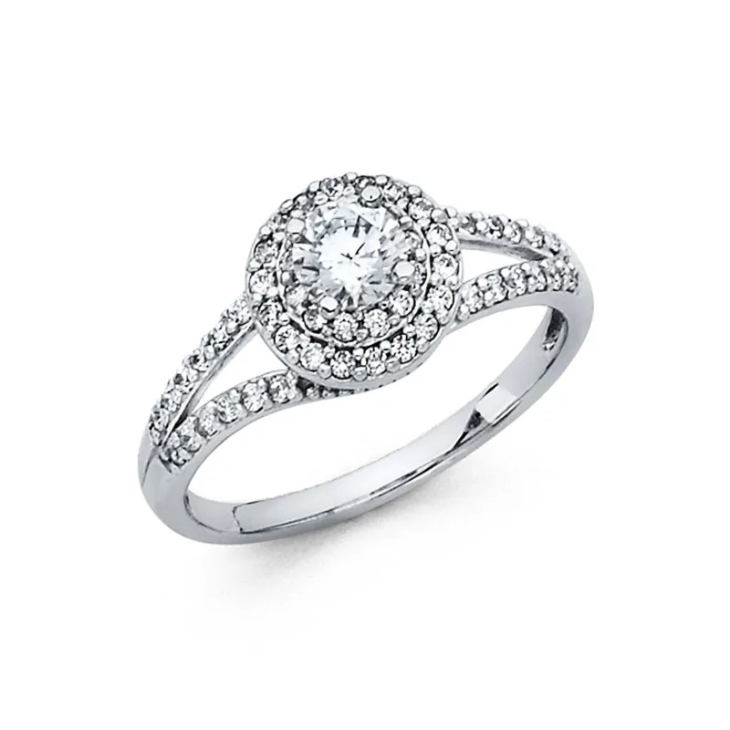 14KW CZ ENGAGEMENT RING (RG54)