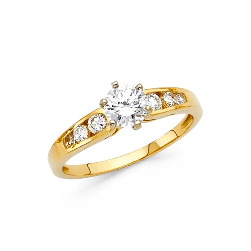 14KY CZ ENGAGEMENT RING (RG37)