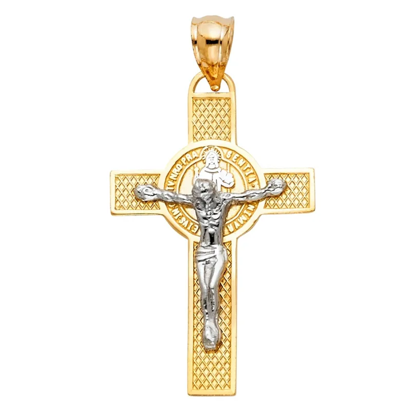 14K 2T SAN BENITO CRUCIFIX CROSS