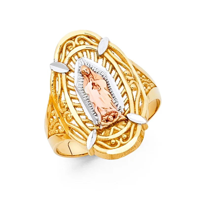 14K 3C GUADALUPE RINGS (RG609)