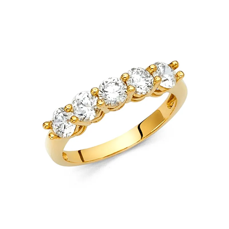 14KY CZ WEDDING BAND (RG73)