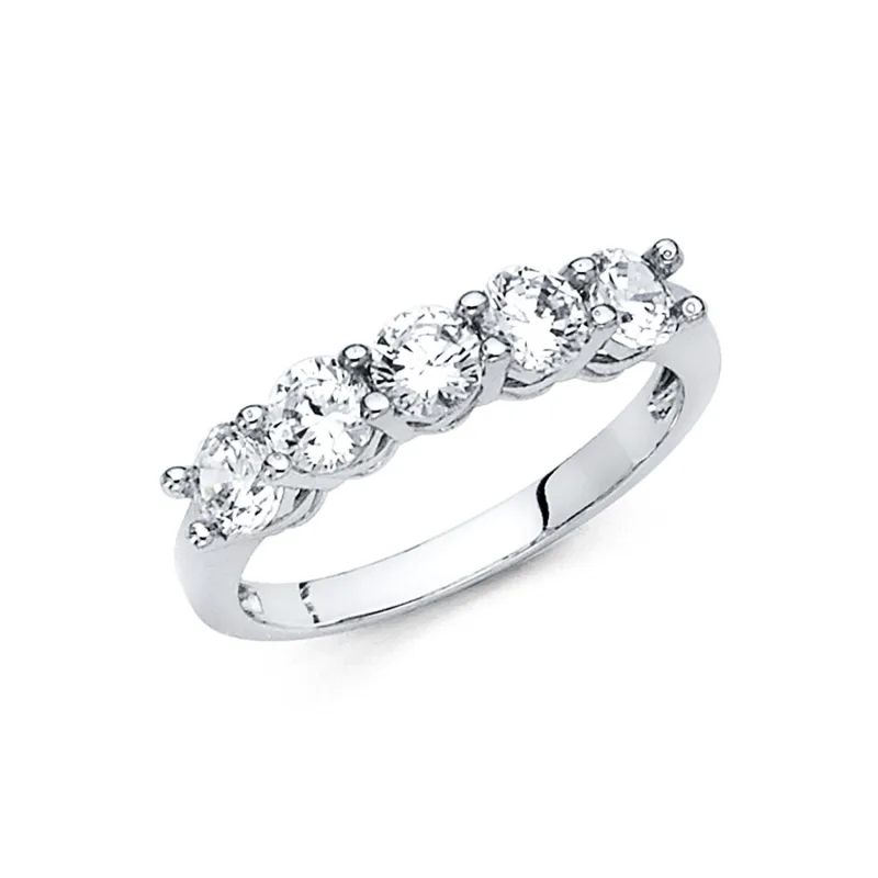 14KW CZ WEDDING BAND (RG73W)