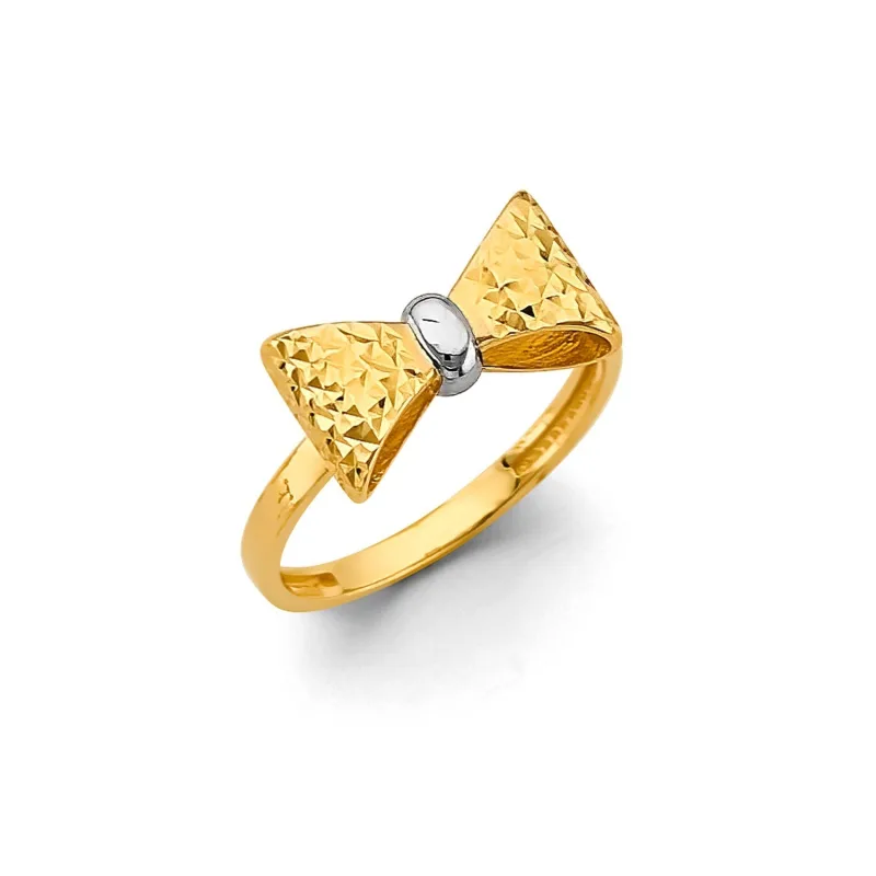 14K 2T Ribbon Ring