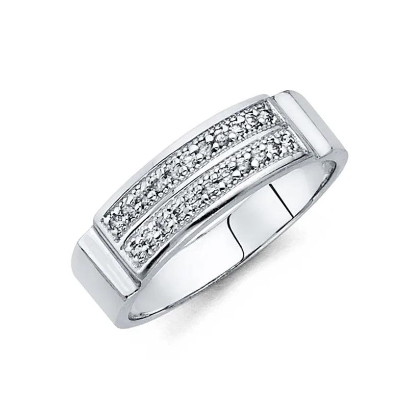 14KW CZ WEDDING BAND MEN (RG229)