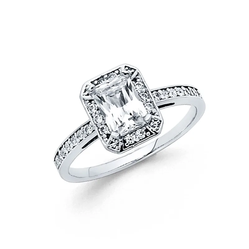 14KW CZ ENGAGMENT RING (RG707)